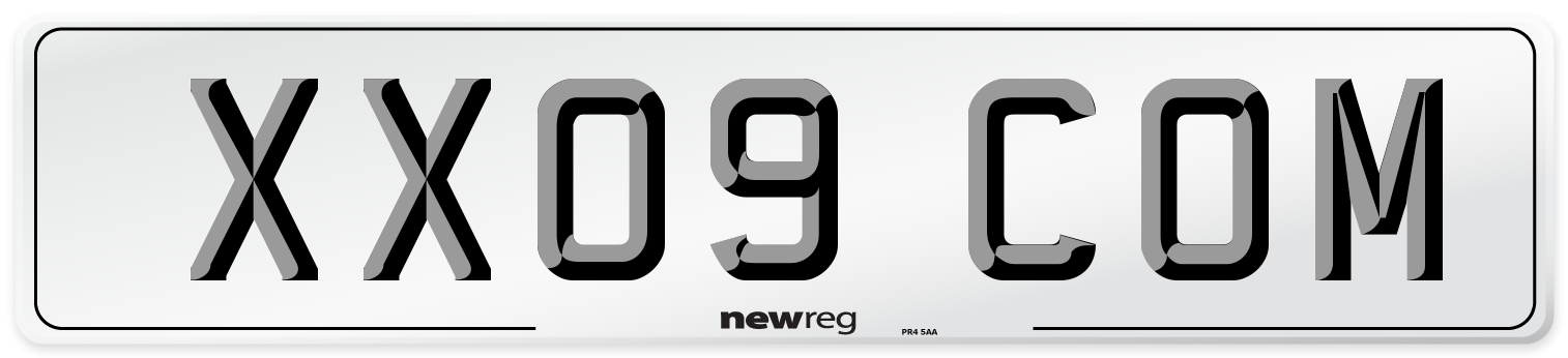 XX09 COM Number Plate from New Reg